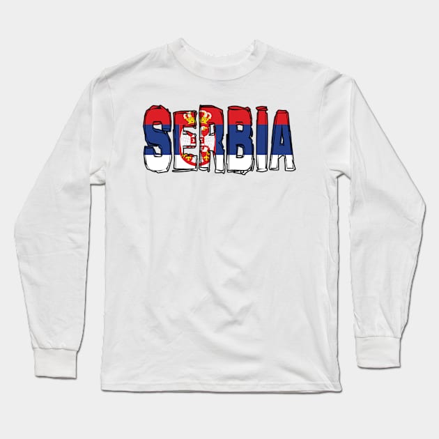 Serbia Long Sleeve T-Shirt by Design5_by_Lyndsey